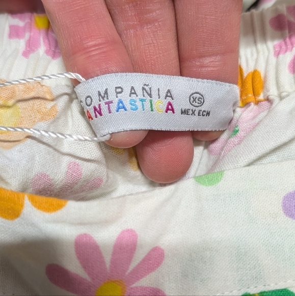 Compania Fantastica (XS) 60's Floral Pants Colorful Spring Summer  NWT - Picture 3 of 8